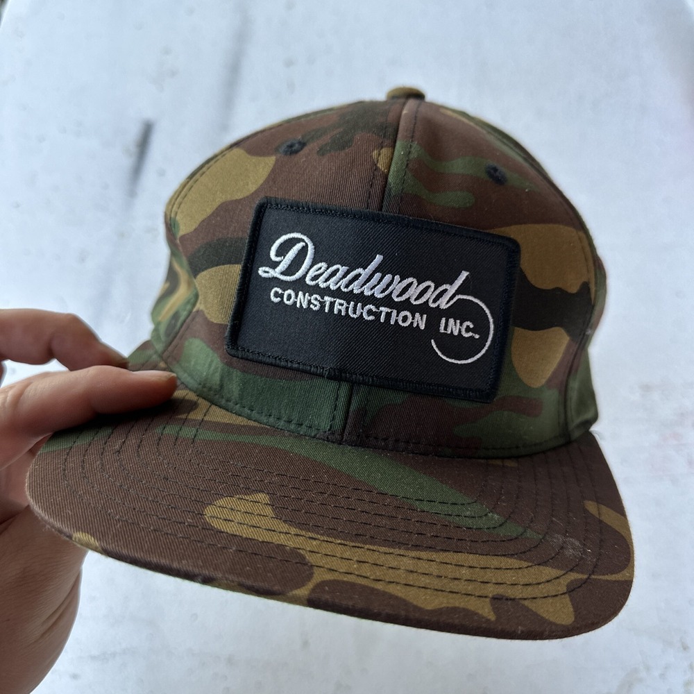 The Classics Green Camo Deadwood Construction Trucker Snapback Hat